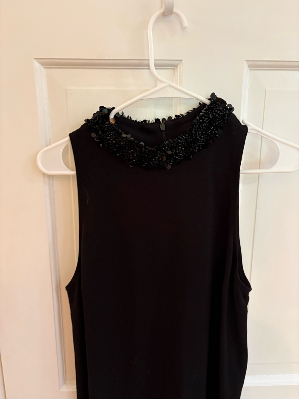 Maggy London Black Beaded Neck Halter Top